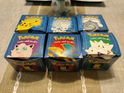 Pokemon 23K Gold Plated Complete Set (6) 1999 Burger King Cards w/Poke Balls - Image 1