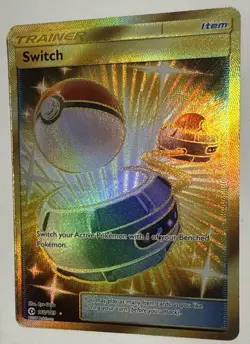 Switch (Secret) 160/149 SM Base Set Holo Pokemon TCG Card LP - Image 3
