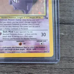 Gengar 5/62 Fossil Unlimited 1999 Pokemon Card Holo Rare NM - Image 4