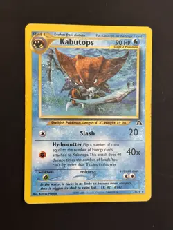 Pokemon TCG Kabutops Card Neo Discovery 25/75 Regular Rare, Vintage LP - Image 1