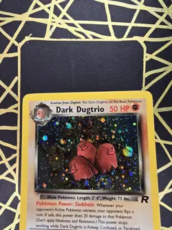 🔥 Dark Dugtrio 6/82 🔥 Original Holo Rare Team Rocket Set Pokemon Card WOTC - Image 4