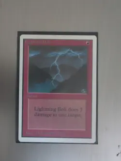Magic the Gathering Lightning Bolt Red MTG Card Unlimited NM LP - Image 1