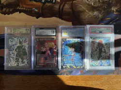 Lot of 4 PSA/CGC Dragon Ball Z Cards - Gogeta GT, SS2 Son Gohan And Cell - Image 1
