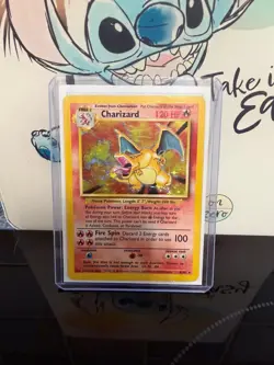 Pokemon 1999 Base Set Unlimited 4/102 Charizard Card Holo Original Owner Rare - Image 1