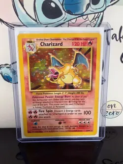 Pokemon 1999 Base Set Unlimited 4/102 Charizard Card Holo Original Owner Rare - Image 3