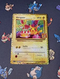 Pokemon Cards Pikachu 007/025 25th Anniversary THAI - (NM) - Image 1