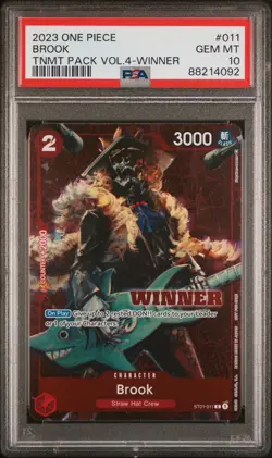 Brook ST01-011 Winner Pack Vol.4 One Piece Tournament Card English PSA 10 - Image 1