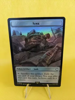 MTG Fallout PIP Soldier (0004) Junk (0015) Foil Double-Sided Token Magic - Image 1