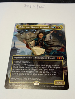 Magic the Gathering MTG Shiko and Narset, Unified B'less Card NM/M Dragonstorm - Image 1