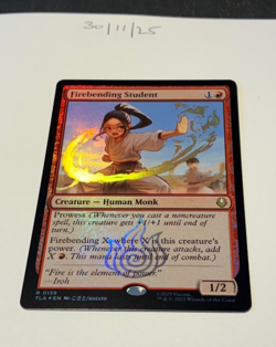 Magic the Gathering MTG Firebending Student x1 Rare FOIL Card NM/M Avatar - Image 1