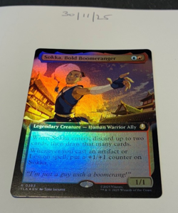 Magic the Gathering MTG Sokka, Bold Boomeranger x1 Rare Extended FOIL Card NM/M - Image 1