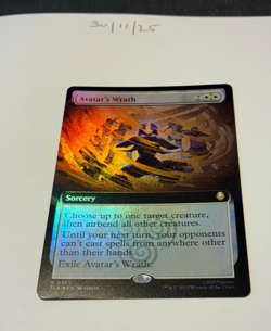 Magic the Gathering MTG Avatar's Wrath x1 Rare Extended FOIL Card NM/M - Image 1