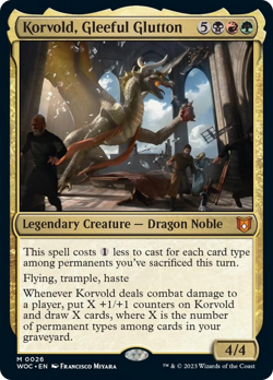 Korvold, Gleeful Glutton [Wilds of Eldraine Commander] - Image 1