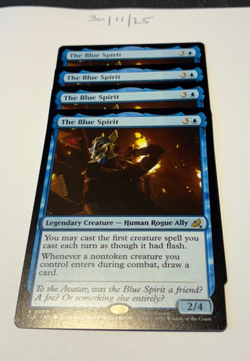 Magic the Gathering MTG The Blue Spirit x4 Rare Cards NM/M Avatar - Image 1