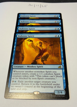 Magic the Gathering MTG Baboon Spirit x4 Rare Cards NM/M Avatar - Image 1