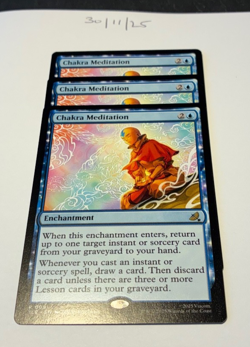Magic the Gathering MTG Chakra Meditation x3 Rare Cards NM/M Avatar - Image 1