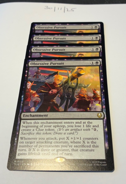 Magic the Gathering MTG Obsessive Pursuit x4 Rare Cards NM/M Avatar - Image 1