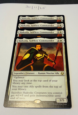 Magic the Gathering MTG Hakoda, Selfless Commander x4 Rare Cards NM/M Avatar - Image 1
