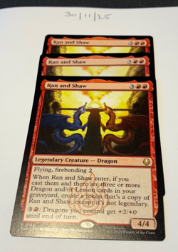 Magic the Gathering MTG Ran and Shaw x3 Rare Cards NM/M Avatar - Image 1