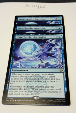 Magic the Gathering MTG Waterbender Ascension x3 Rare Cards NM/M Avatar - Image 1