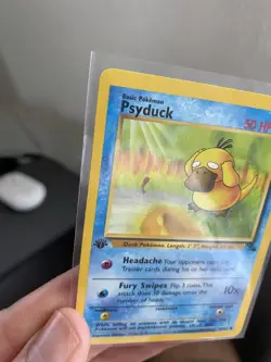 1999 Pokemon Psyduck 53/62 1st Edition Fossil Set LP WOTC Vintage TCG - Image 5