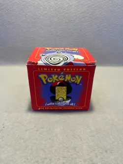 pokemon 23k gold plated trading card poliwhirl box only - Image 1