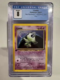 2001 Pokemon Neo Revelation 1st Edition Celebi 3/64 PSA CGC 8 Stricter Old Label - Image 1
