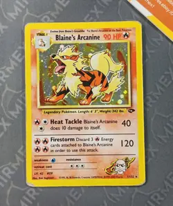 Pokemon Blaine's Arcanine 1/132 Gym Challenge English Holo - Image 2