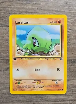 Pokemon TCG Larvitar 57/75 1st Edition WOTC Neo DIscovery LP - Image 1