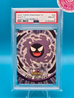 PSA 8 - 2000 TOPPS POKEMON TV ANIMATION SERIES 2 92 GASTLY - Image 1