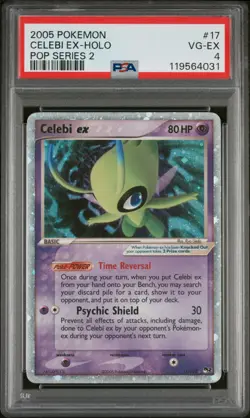 2005 POKEMON POP SER 2 #17 CELEBI EX-HOLO PSA 4 - Image 1