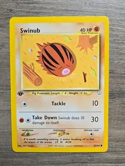 Pokemon TCG Swinub 57/64 Neo Revelation 1st Edition NM - Image 1