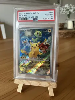 Pikachu Black Star Promo 027 Pokemon S&V Paldea Evolved ETB Promo PSA 10 - Image 1