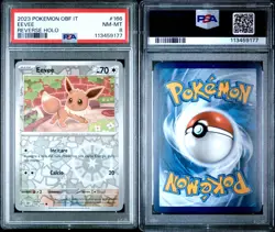 POKEMON EEVEE 166/197 REVERSE HOLO - OSSIDIANA INFUOCATA ITA - PSA 8 NM-MT - Image 3