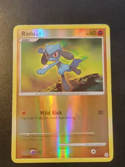 Riolu 61/130 Reverse Holo Diamond & Pearl Base Set Pokemon TCG 2007 - Image 1