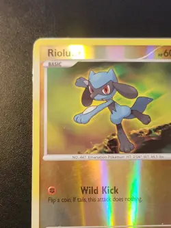 Riolu 61/130 Reverse Holo Diamond & Pearl Base Set Pokemon TCG 2007 - Image 2