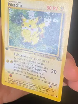 CARTE POKEMON PIKACHU 60/64 FR EDITION 1 COMMUNE WIZARDS JUNGLE - TBE/EXC - Image 3