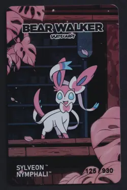 Pokemon Center x Bear Walker Sylveon 125/930 Skateboard Collection Card - Image 1