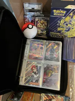 Massive Box Pokemon Card Collection Binder Lot Full Arts SEALED ETB Graded Slab - Image 2
