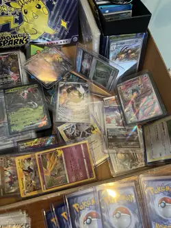 Massive Box Pokemon Card Collection Binder Lot Full Arts SEALED ETB Graded Slab - Image 4