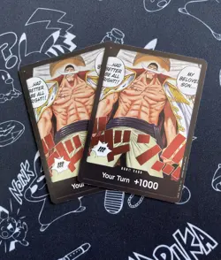 One Piece Card Game DON!! Card OP08 Edward Newgate Playset X 2 - Image 1