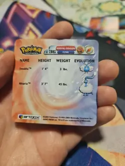 2003 Advanced Artbox 3d Altaria And Swablu 3d Card #36 Pokemon TCG - Image 3