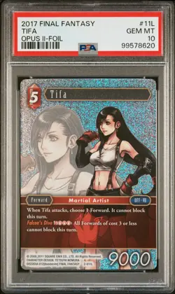 Final Fantasy Card PSA 10 Tifa Foil Opus II 2-011L - Image 1