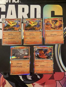 Ethan's Typhlosion 034/182 SV10: Destined Rivals Holo Pokemon Card Lot of 5 - Image 1