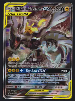 Pokemon TCG Pikachu & Zekrom GX SM168 Sun & Moon Tag Team Tin Promo Card - Image 1