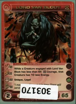 (303170) LORD VAN BLOOT 65/120/50/90/65 (0 Max Stats) Ultra Rare Chaotic Card - Image 1