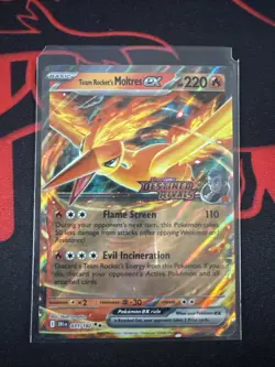 Team Rockets Moltres Ex Destined Rivals 031/182 Stamped Promo Pokemon Card - Image 1
