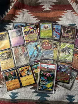 Pokemon TCG Binder Collection Sheets Lot Of Mixed Cards Includes Graded Card - Image 1