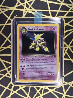 ??Dark Alakazam 1/82 ?? Original Holo Rare Team Rocket Set Pokemon Card WOTC TCG - Image 2