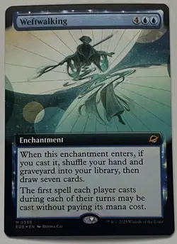 MTG Edge of Eternities Weftwalking Enchantment MYTHIC FOIL #0330 - Image 1